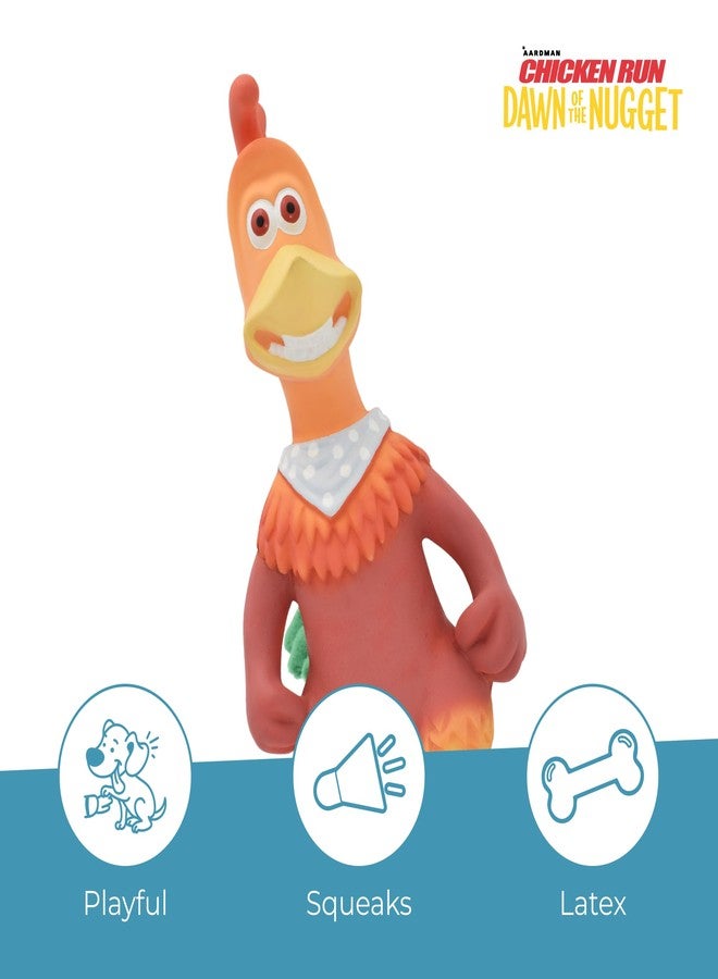 Multipet Chicken Run Rocky Latex Dog Toy - Durable Squeaky Toy for All Dogs - Easy-to-Clean Latex Squeaky Toys - for Cuddling, Chewing & Playing (10") - Image 3